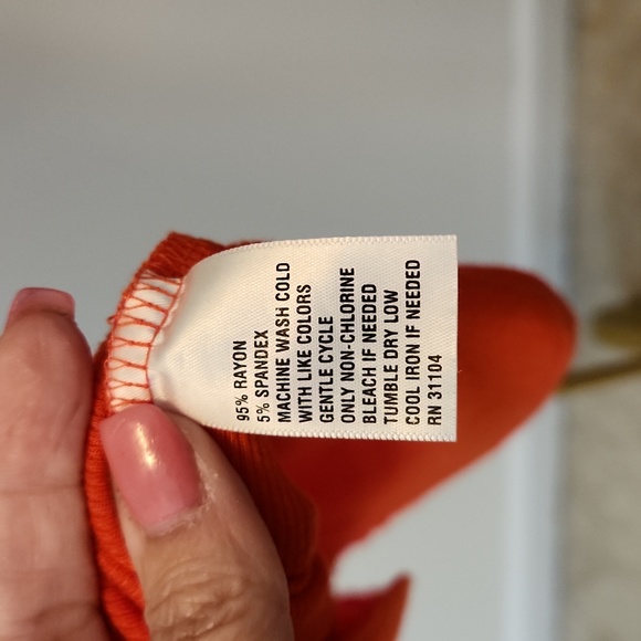 Madison orange cap sleeve top, size XL - Picture 4 of 4